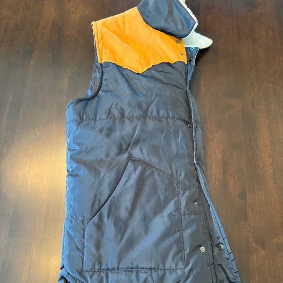 American Stitch Fur Laced Bicolor Men's Vest - Picture 3 of 5